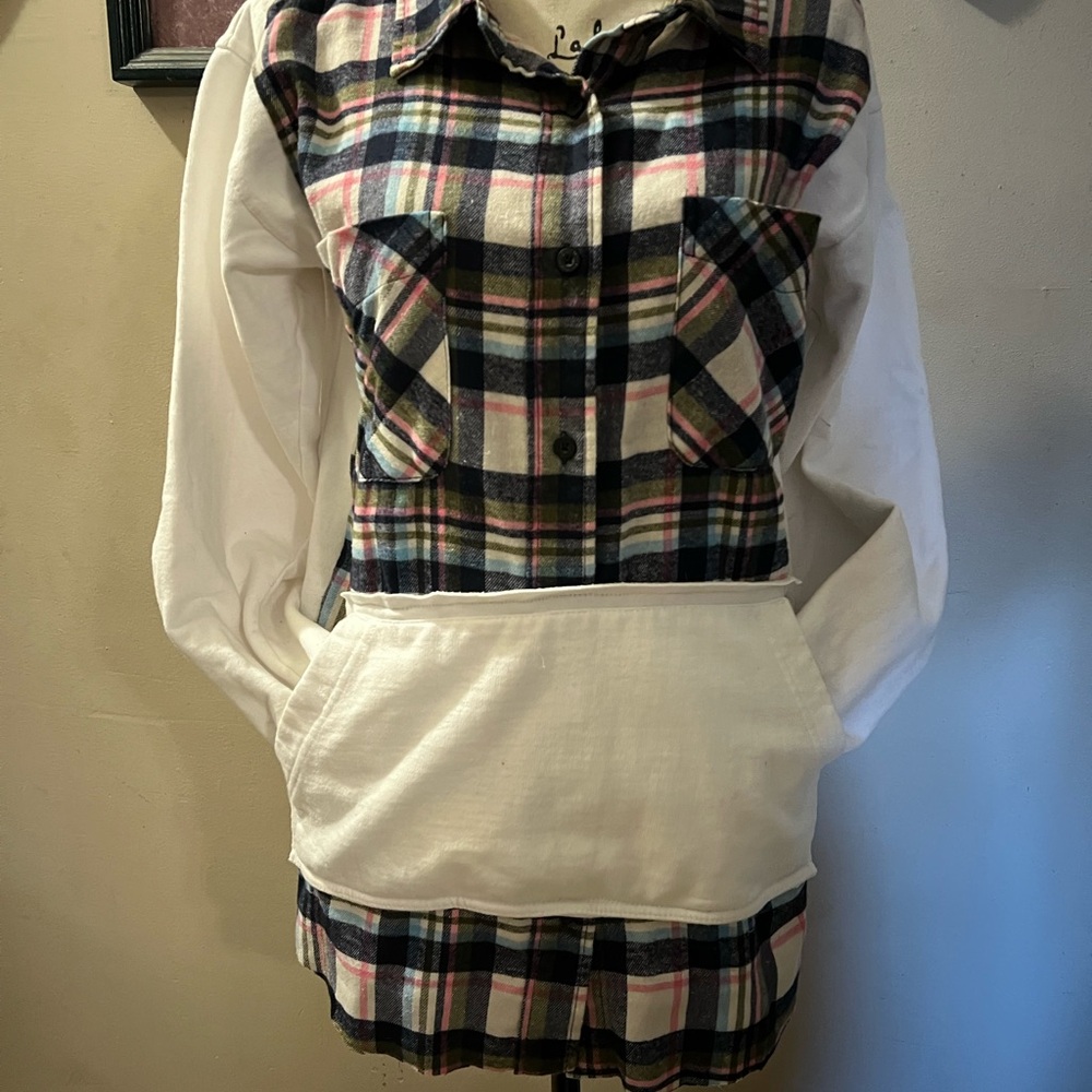 Stylish Plaid Shirt with White Details